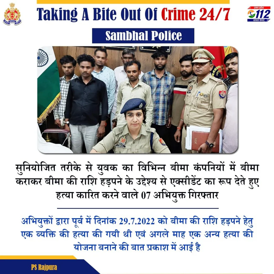 संभलमध्ये धक्कादायक खुलासा: विम्याच्या रकमेसाठी खूनाला रस्ता अपघाताचे स्वरूप
