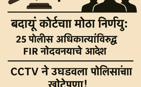 बदायूं कोर्टाचा धडाका: 25 पोलिसांवर FIR, खोट्या प्रकरणाचा पर्दाफाश