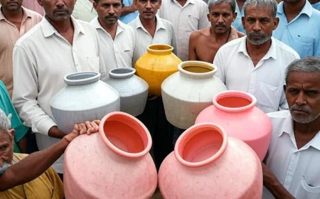 रहीमपूर गावात पाणी टंचाईची गंभीर समस्या: जल जीवन मिशन अंतर्गत पाणीपुरवठा खंडित, ग्रामस्थ संतप्त