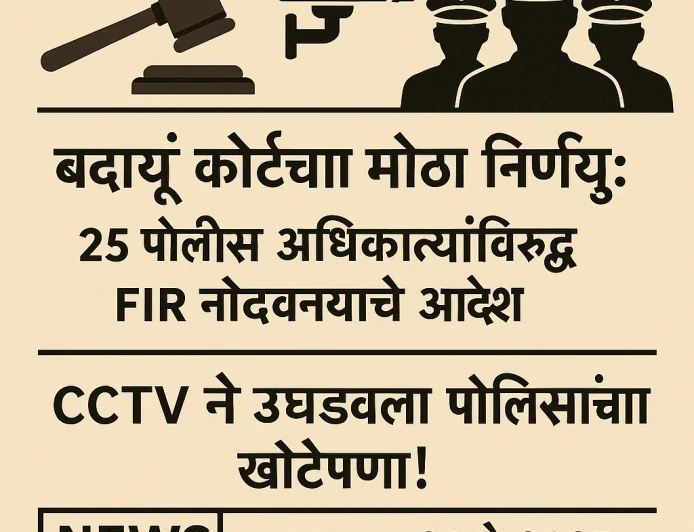बदायूं कोर्टाचा धडाका: 25 पोलिसांवर FIR, खोट्या प्रकरणाचा पर्दाफाश