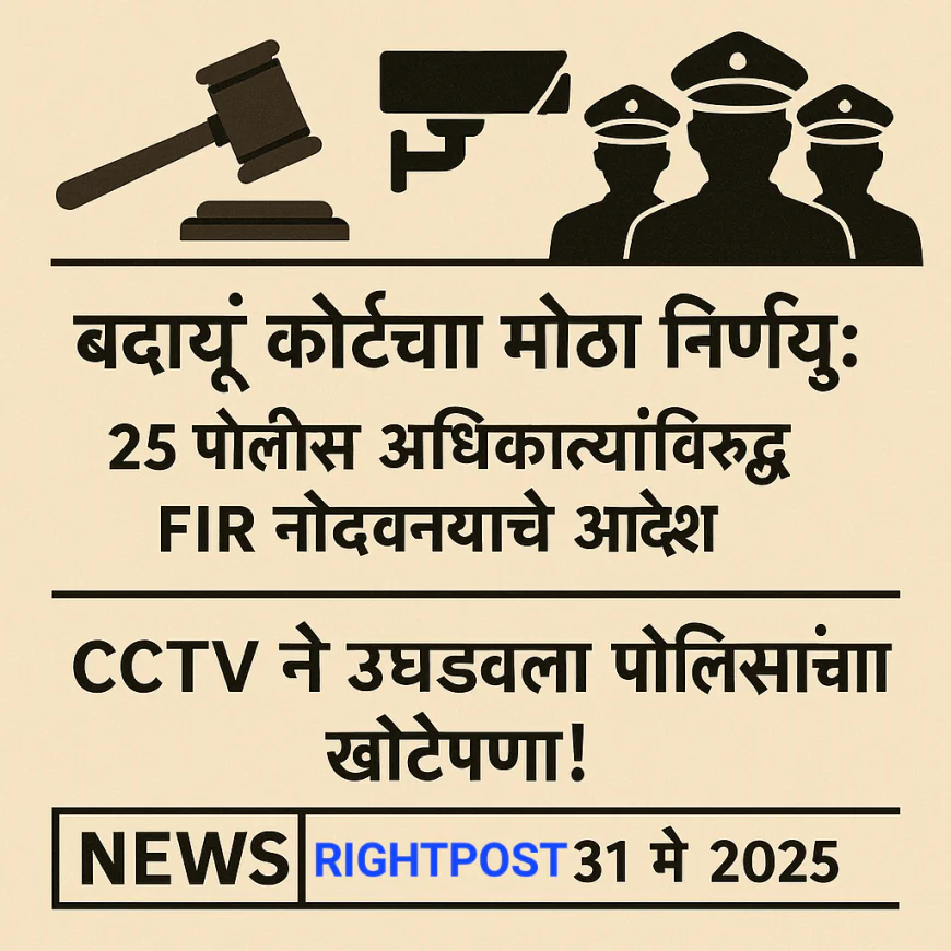 बदायूं कोर्टाचा धडाका: 25 पोलिसांवर FIR, खोट्या प्रकरणाचा पर्दाफाश