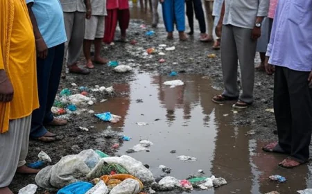 येसगावात साचलेल्या सांडपाण्यामुळे नागरिक हैराण; ग्रामपंचायतीकडे तातडीच्या उपाययोजनेची मागणी