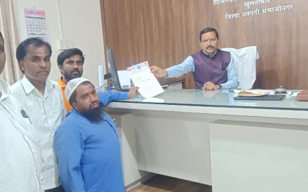 खुलताबाद येथे प्रहार दिव्यांग संघटनेचे जिल्हाधिकाऱ्यांना निवेदन: प्रलंबित मागण्यांसाठी आश्वासन