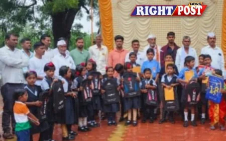 औरंगपुर; 15 आगस्ट स्वतंत्र दिनानिमित शालेय बॅग वाटप कार्यक्रम - मुक्तेश्वर नागरी सहकारी पतसंस्थेचा पुढाकार