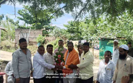 रहीमपूर जिल्हा परिषद शाळेत नवीन शिक्षकांचा स्वागत समारंभ उत्साहात संपन्न