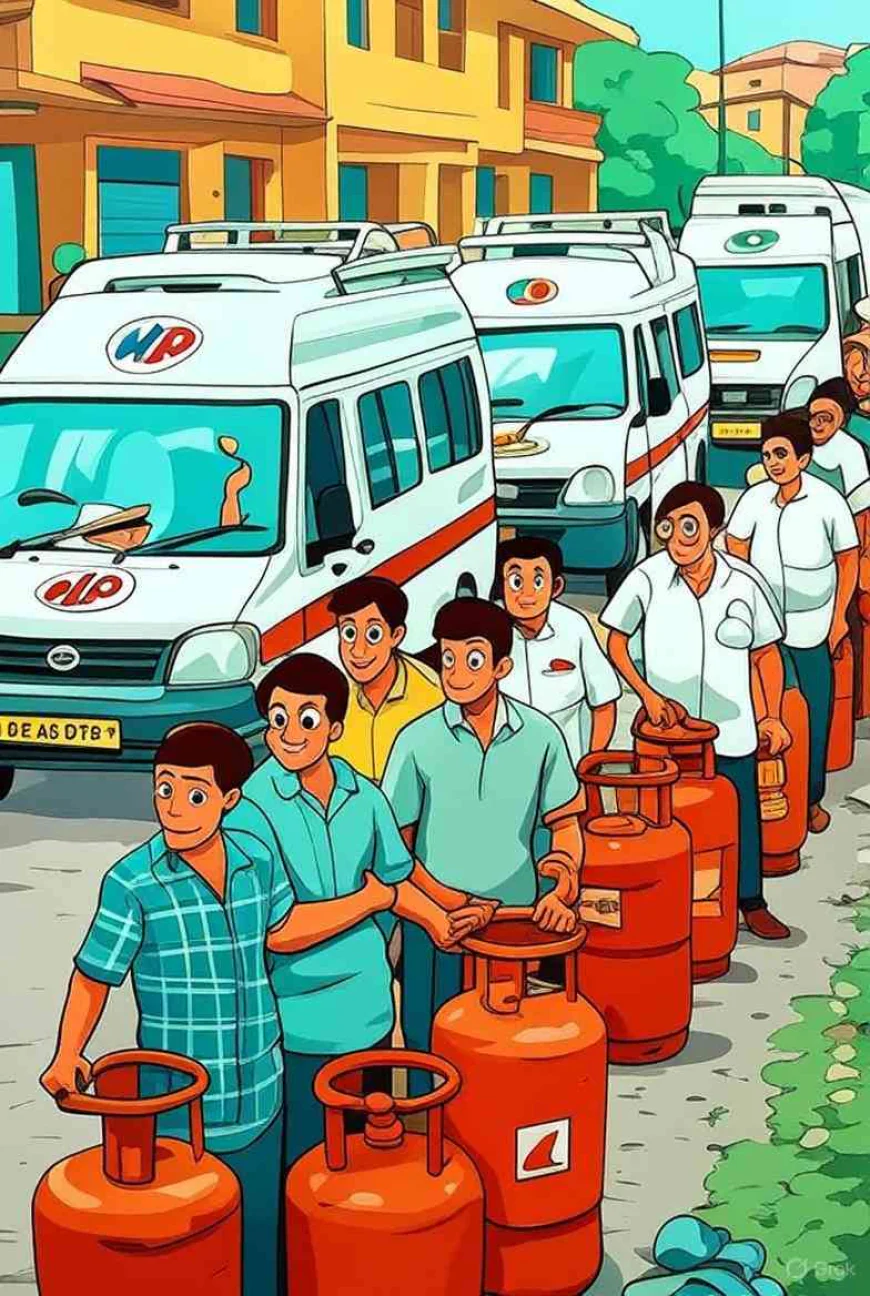 सिलेंडरसाठी वणवण; रोज गाडीची मागणी