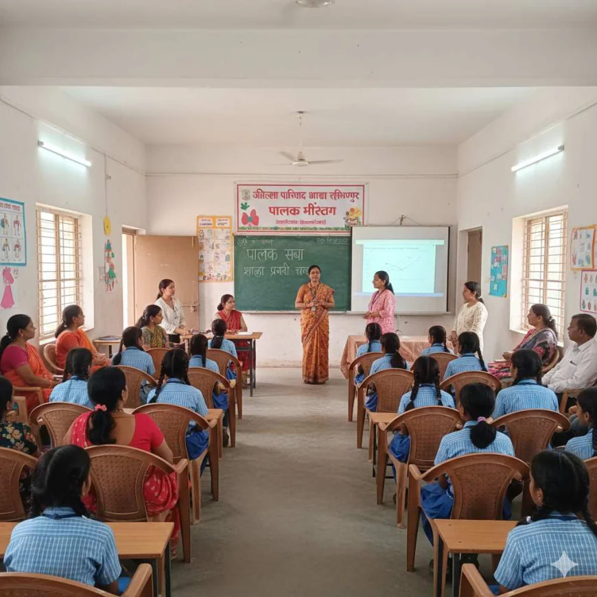रहीमपुर जिल्हा परिषद शाळेचा कायापालट: समाजाच्या मदतीने कंपाऊंड वॉल, रंगरंगोटी पूर्ण