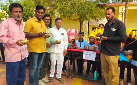 लिंबे जळगाव जि. प. शाळेत ‘बाल आनंद मेळावा’ उत्साहात संपन्न; चिमुकल्यांनी गिरवले व्यवहाराचे धडे